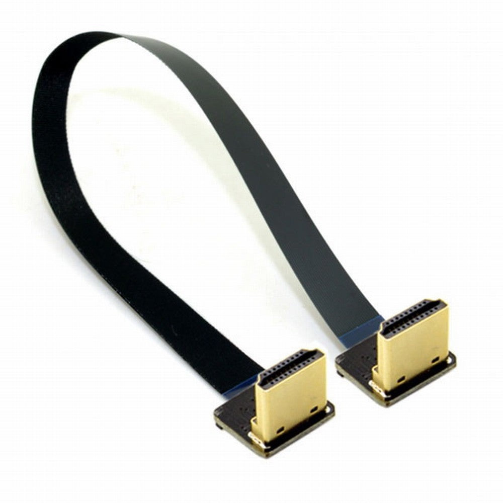 CYFPV Dual 90 Degree Down Angled HDMI Type A Male to Male HDTV FPC Flat Cable for FPV HDTV Multicopter Aerial Photography CC-HD-206-DN