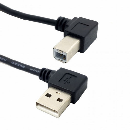 Right Angled USB 2.0 A Male - B Male Printer Scanner 90 Degree Cable 50cm 100cm CC-U2-032-RI