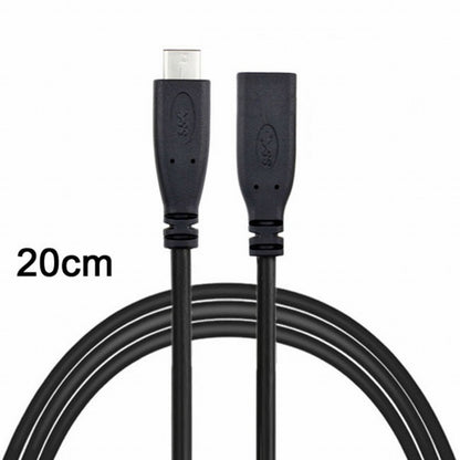 USB-C USB 3.1 Type C Male to Female Extension Data Cable for Macbook Tablet Mobile Phone 20cm UC-218-BK-0.2M