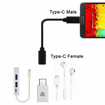 USB-C USB 3.1 Type C Male to Female Extension Data Cable for Macbook Tablet Mobile Phone 20cm UC-218-BK-0.2M