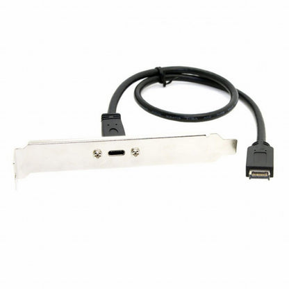 USB 3.1 Front Panel Header to USB-C Type-C Female Extension Cable 40cm with Panel Mount Screw UC-037-10G