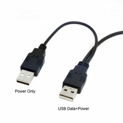 Dual USB 2.0 Male to Standard B Male Y Cable 80cm for Printer Scanner External Hard Disk Drive U2-073