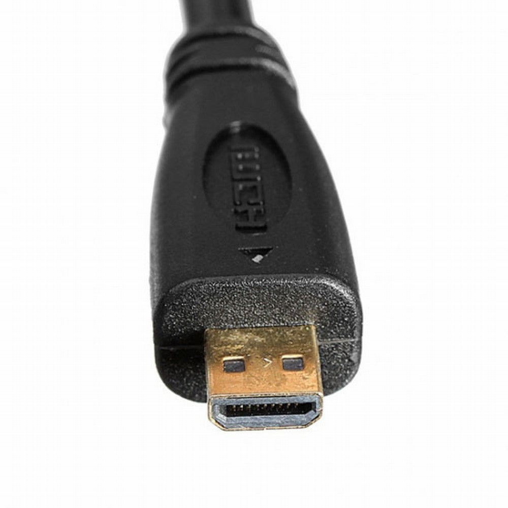Micro HDMI Male to HDMI Male Stretch Spring Cable 4K 60hz for TF201 XOOM A500 Tablet HD-110-BK