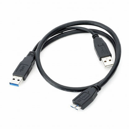 Dual USB3.0 A Male to Micro USB 3.0 Y cable with Extra Power for Mobile HDD U3-029