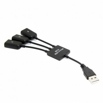 USB 2.0 to 3 Ports Hub Cable Bus Power 1 to 3 for Laptop Notebook PC Mouse Disk Printer U2-054