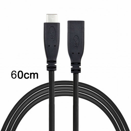USB-C USB 3.1 Type C Male to Female Extension Data Cable for Macbook Tablet Mobile Phone 60cm UC-218-BK-0.6M