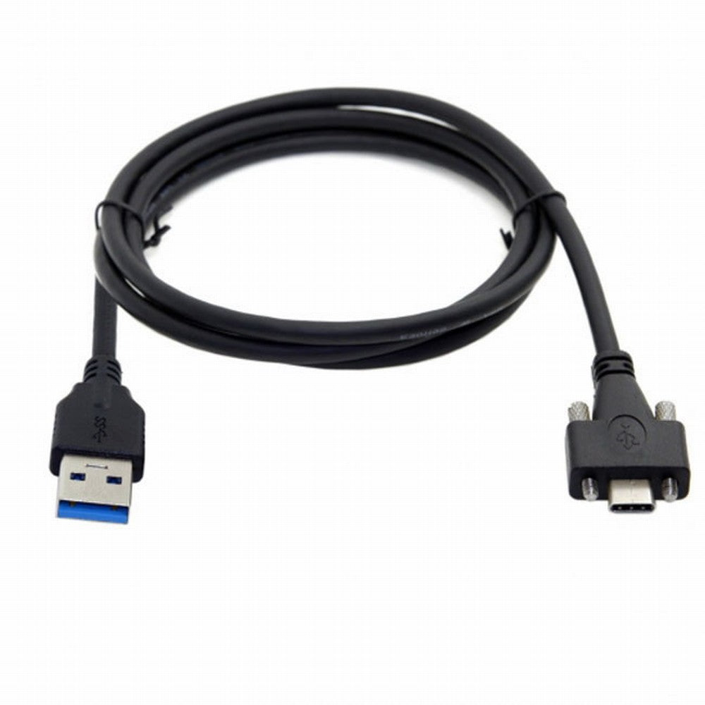 USB 3.1 Type-C Dual Screw Locking to Standard USB3.0 Data Cable 1.2m 2m 3m Panel Mount Type CC-UC-048