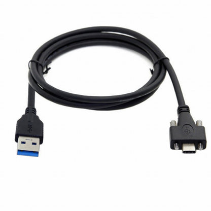 USB 3.1 Type-C Dual Screw Locking to Standard USB3.0 Data Cable 1.2m 2m 3m Panel Mount Type CC-UC-048