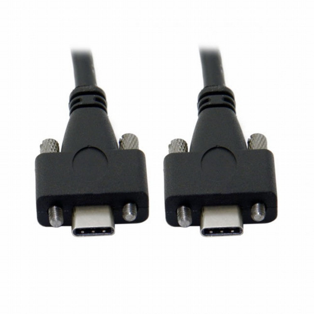USB 3.1 Type-C Dual M2 Screws Locking to Locking USB-C 10Gbps Data Cable Panel Mount Type CC-UC-046