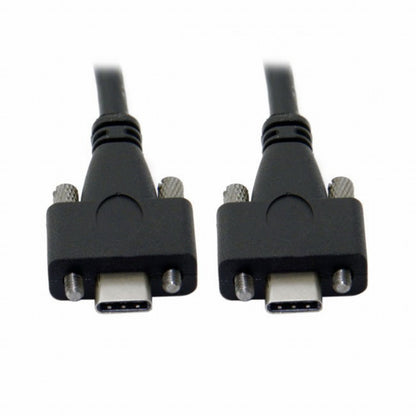 USB 3.1 Type-C Dual M2 Screws Locking to Locking USB-C 10Gbps Data Cable Panel Mount Type CC-UC-046