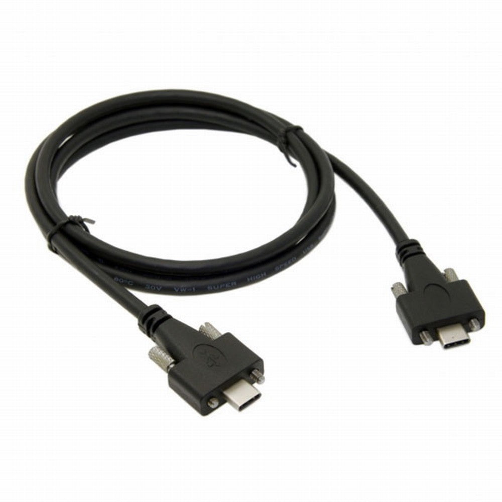USB 3.1 Type-C Dual M2 Screws Locking to Locking USB-C 10Gbps Data Cable Panel Mount Type CC-UC-046