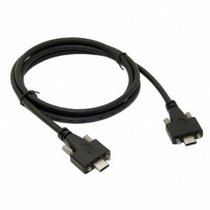 USB 3.1 Type-C Dual M2 Screws Locking to Locking USB-C 10Gbps Data Cable Panel Mount Type CC-UC-046