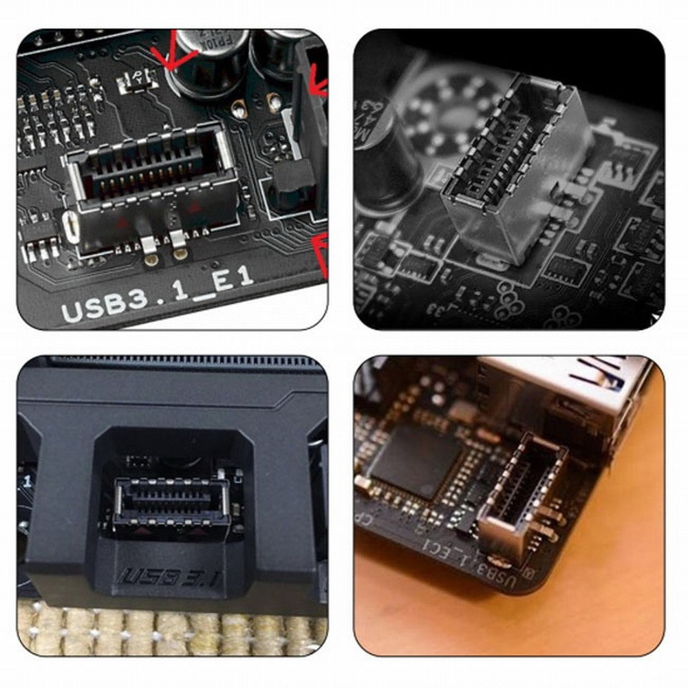 USB 3.1 Front Panel Header to USB 3.0 Type-A Female Extension Cable 50cm Panel Mount Type UC-060