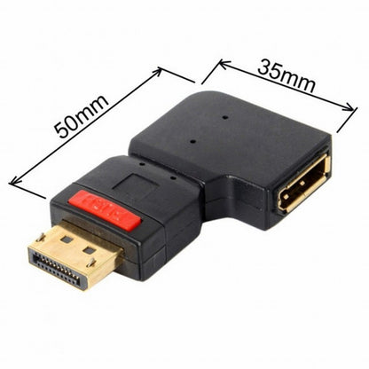 Left Angled 90 Degree DisplayPort Male to Female Extension Adapter Standard DP 4K DP-016-LE