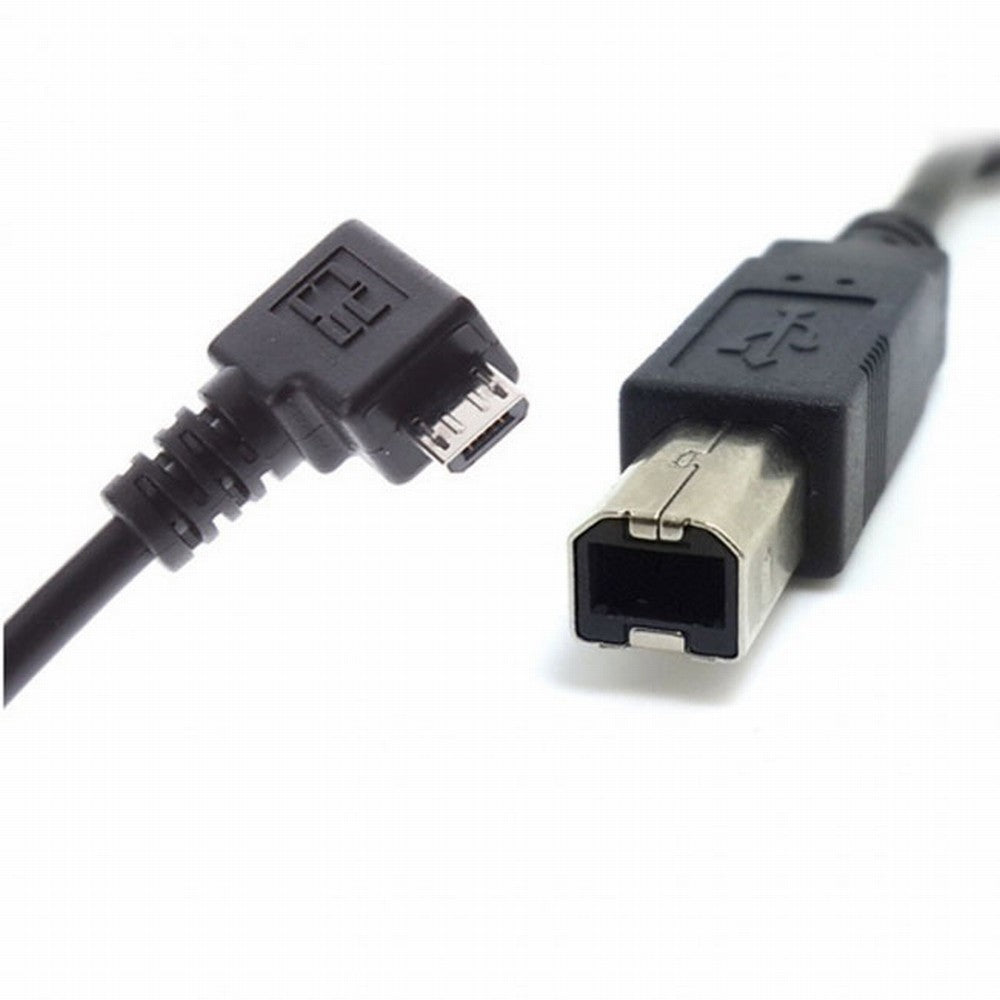 30cm Right Angled 90 Degree Micro USB OTG to Standard B Type Printer Scanner Hard Disk Cable U2-103-RI