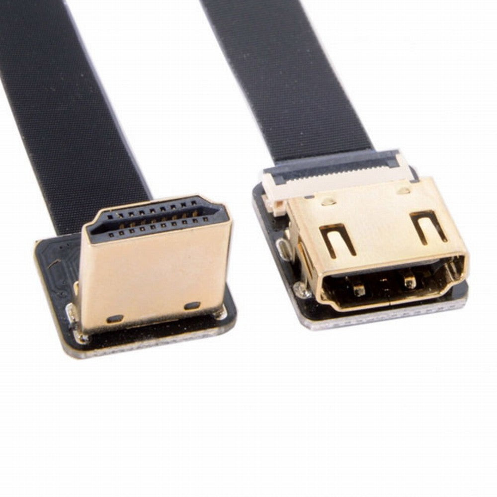 CYFPV Down Angled 90 Degree HDMI Male to Female FPC Flat Cable for HDTV Multicopter Aerial Photography CC-HD-216-DN