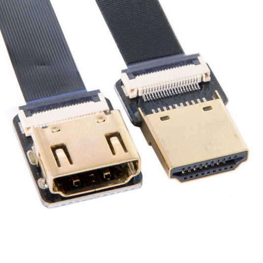 CYFPV Straight HDMI Type-A Male to Female FPC Flat Cable for HDTV Multicopter Aerial Photography CC-HD-216-BK