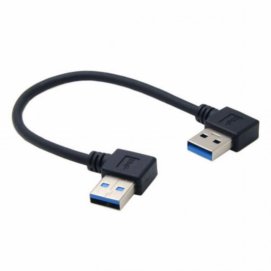 USB 3.0 Type A Male 90 Degree Left Angled to USB 3.0 A Type Right Angled Extension Cable CC-U3-094