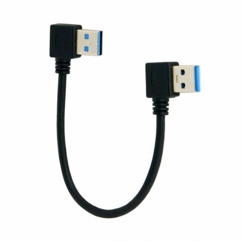 USB 3.0 Type A Male 90 Degree Left Angled to USB 3.0 A Type Right Angled Extension Cable CC-U3-094