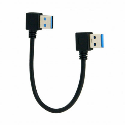 USB 3.0 Type A Male 90 Degree Left Angled to USB 3.0 A Type Right Angled Extension Cable CC-U3-094
