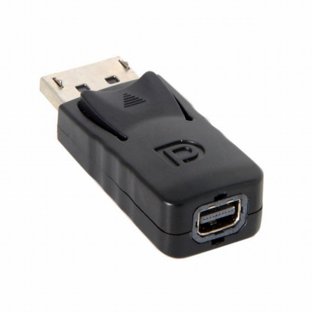 Black DP DisplayPort Male to Mini DP DisplayPort Female Adapter for Displays HDTV Monitor DP-052-BK