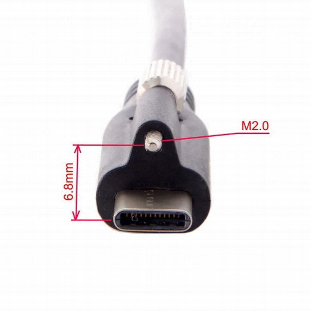 USB 3.1 Type-C Locking Connector to Standard USB3.0 Data Cable for Camera With Panel Mount Screw UC-045