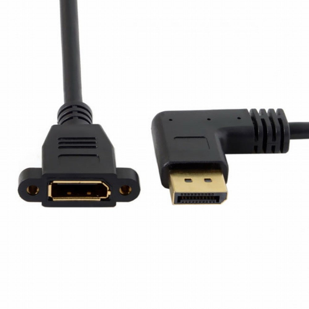 DisplayPort Display Port Male to Female 90 Degree Left Down Angled Extension Cable DP-015-LE