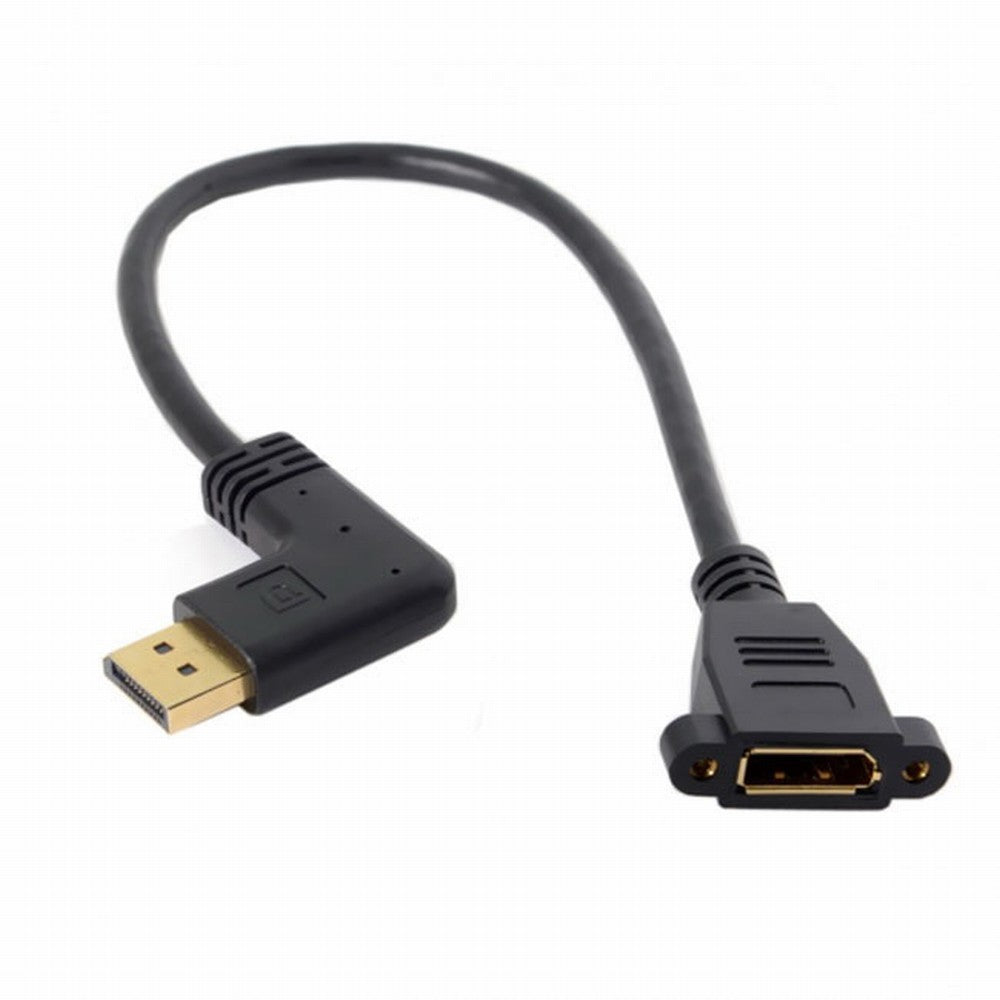 DisplayPort Display Port Male to Female 90 Degree Left Down Angled Extension Cable DP-015-LE