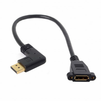 DisplayPort Display Port Male to Female 90 Degree Left Down Angled Extension Cable DP-015-LE
