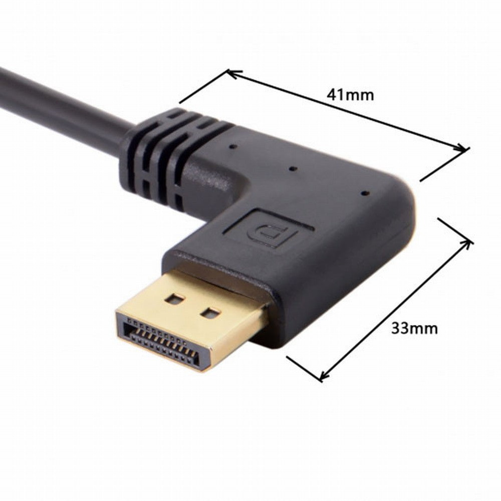 DisplayPort Display Port Male to Female 90 Degree Right Down Angled Extension Cable DP-015-RI