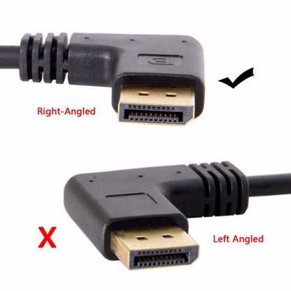 DisplayPort Display Port Male to Female 90 Degree Right Down Angled Extension Cable DP-015-RI