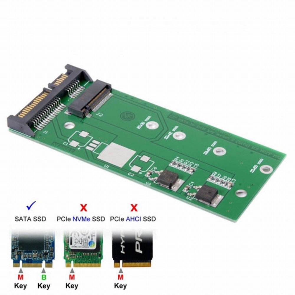 M.2 NGFF B/M-key 2 Lane SSD to 7mm 2.5" SATA 22pin hard disk case PCBA for E431 E531 X240S Y410P Y510P SA-123