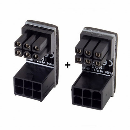 ATX 6Pin Female to 6pin Male 180 Degree Angled Power Adapter for Desktops Graphics Card PW-008