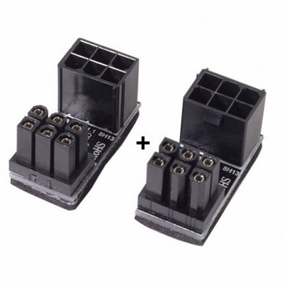 ATX 6Pin Female to 6pin Male 180 Degree Angled Power Adapter for Desktops Graphics Card PW-008
