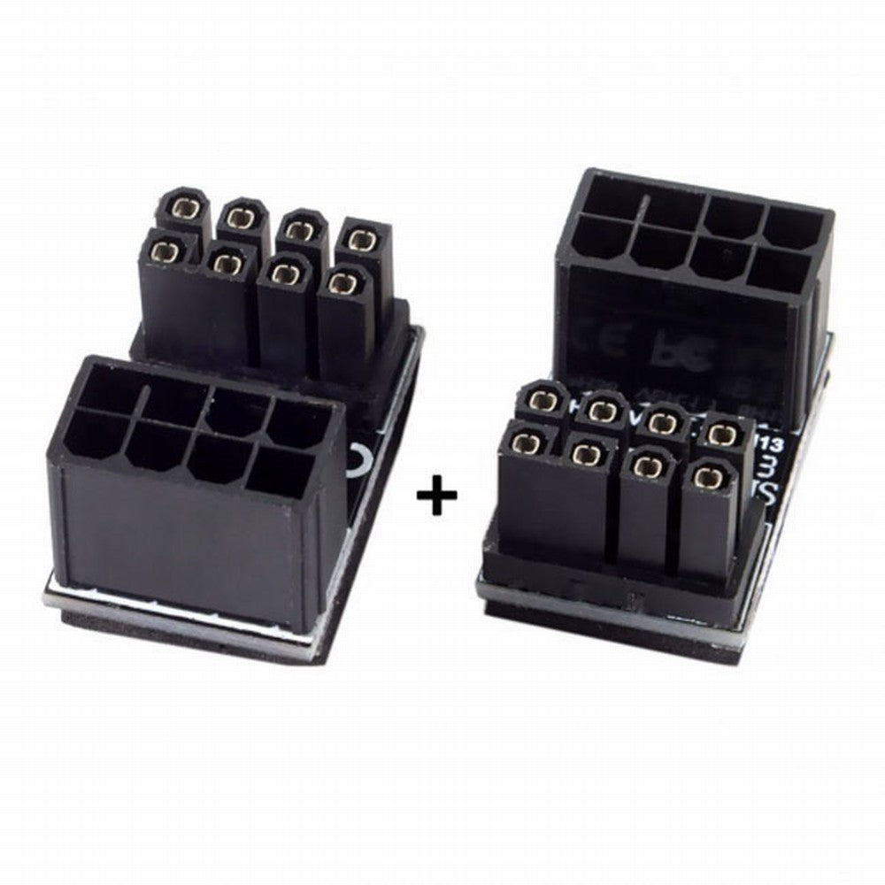 ATX 8Pin Female to 8pin Male 180 Degree Angled Power Adapter for Desktops Graphics Card PW-009