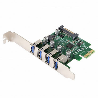 Low Profile 4 Ports PCI-E to USB 3.0 HUB PCI Express Expansion Card Adapter 5Gbps for Motherboard U3-101
