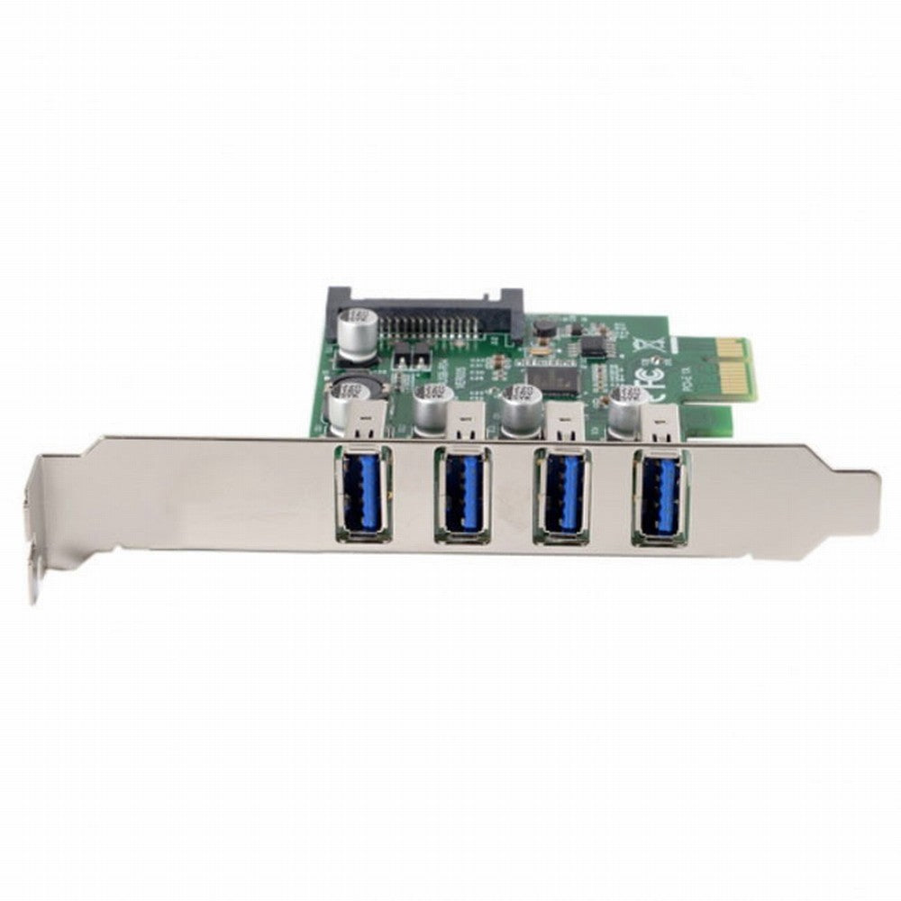 Low Profile 4 Ports PCI-E to USB 3.0 HUB PCI Express Expansion Card Adapter 5Gbps for Motherboard U3-101