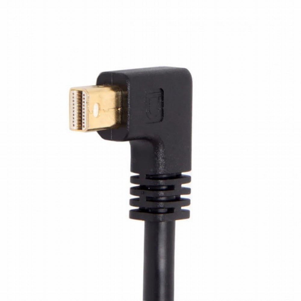 Right Angled Mini DP DisplayPort 90 Degree to DisplayPort Female Cable for Displays Monitors DP-013-RI