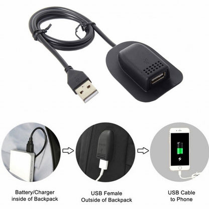 Backpack USB Charging Cable Practical Convenient Outdoor Travel Camping External U2-013