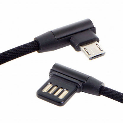 Micro USB 5Pin to Left Right Angled 90 Degree USB 2.0 Data Cable with Sleeve for Tablet Phone 15cm U2-114