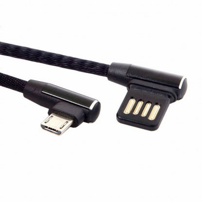 Micro USB 5Pin to Left Right Angled 90 Degree USB 2.0 Data Cable with Sleeve for Tablet Phone 15cm U2-114