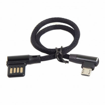 Micro USB 5Pin to Left Right Angled 90 Degree USB 2.0 Data Cable with Sleeve for Tablet Phone 15cm U2-114