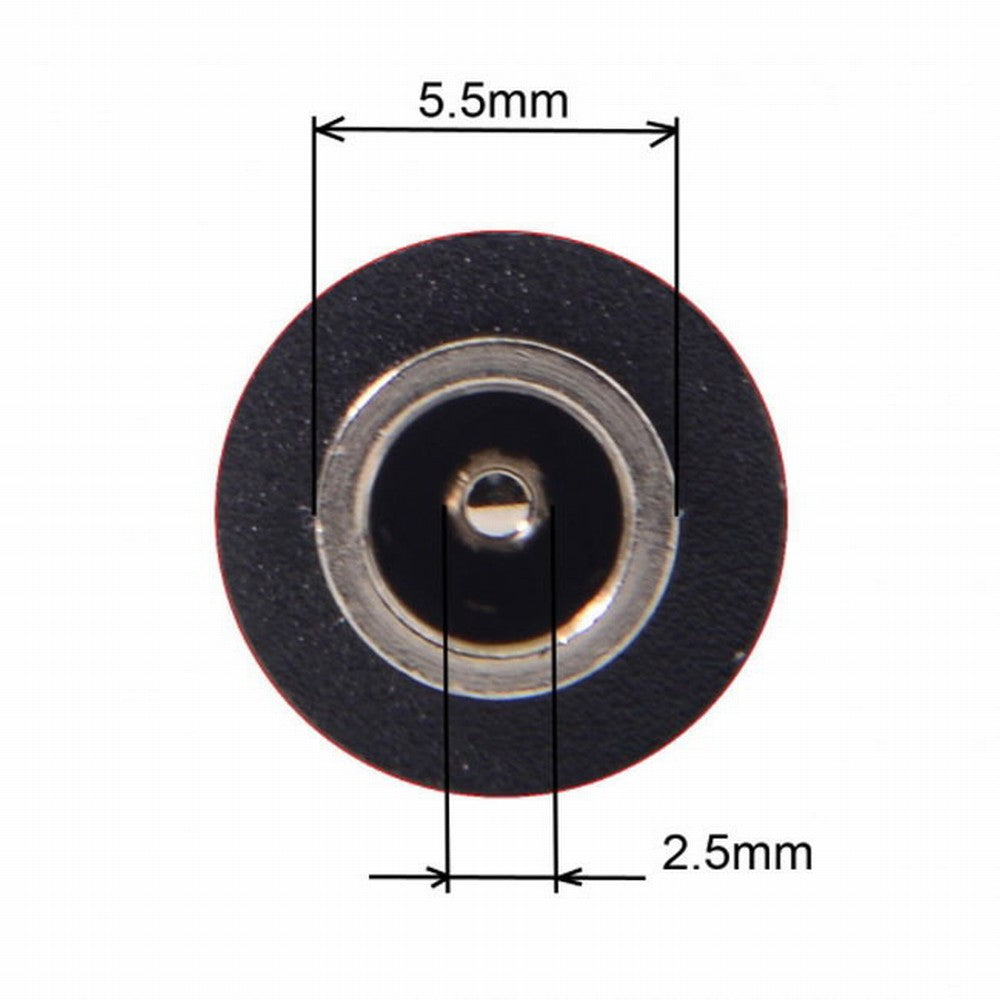 DC Jack 5.5*2.5mm Input to USB-C Type-C Power Plug Charge Adapter for Laptop Phone UC-211-BK-5525MM