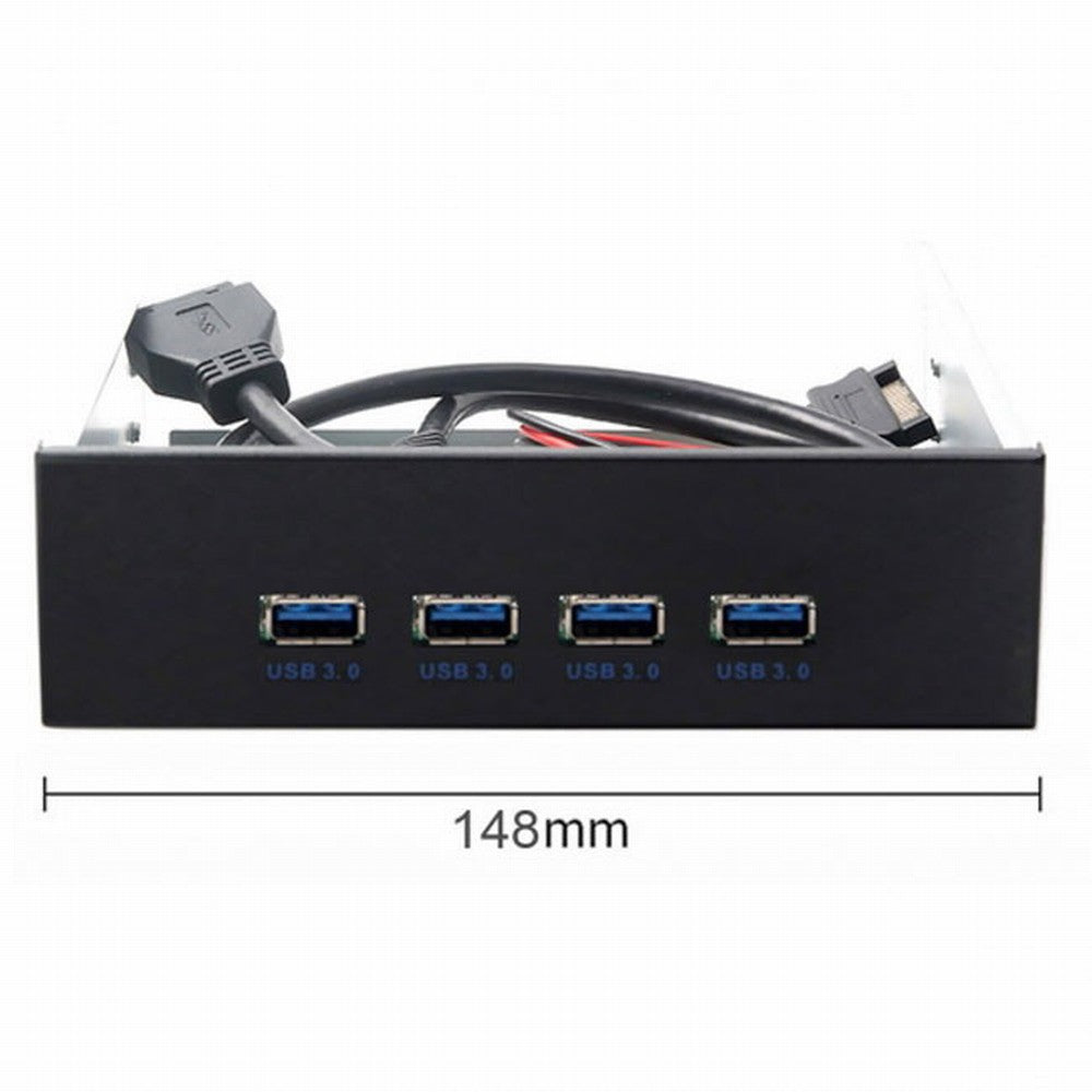 USB 3.0 HUB 4 Ports Front Panel to Motherboard 20Pin Connector Cable for 5.25" CD-ROM Bay U3-100