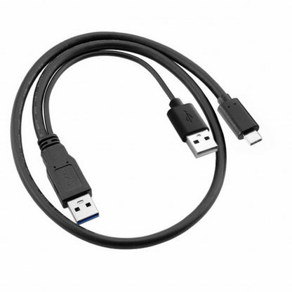 Type-C USB-C to USB 3.0 Male USB 2.0 Dual Power Data Y Cable for Laptop Hard Disk UC-125