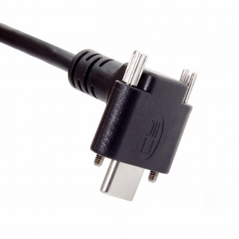 Down Up Angled USB 3.1 Type-C Dual Screw Locking to Standard USB3.0 Data Cable 90 Degree for Camera CC-UC-128