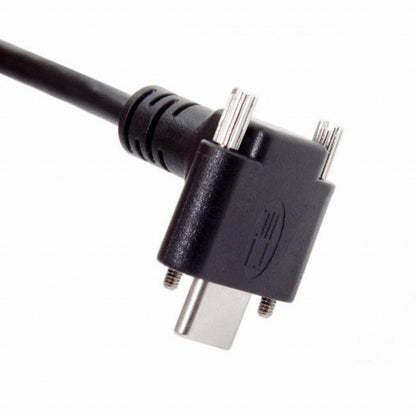 Down Up Angled USB 3.1 Type-C Dual Screw Locking to Standard USB3.0 Data Cable 90 Degree for Camera CC-UC-128