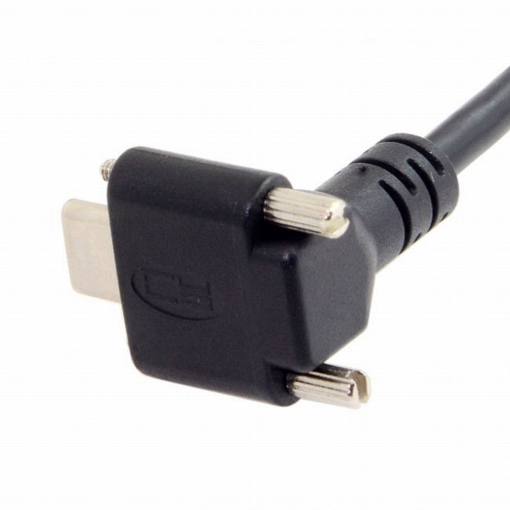 Down Up Angled USB 3.1 Type-C Dual Screw Locking to Standard USB3.0 Data Cable 90 Degree for Camera CC-UC-128