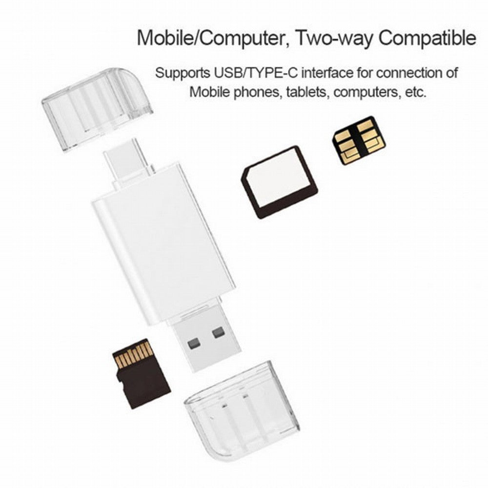 USB-C Type C / USB 2.0 to NM Nano Memory Card TF Micro SD Card Reader for Huawei Cell Phone Laptop UC-061