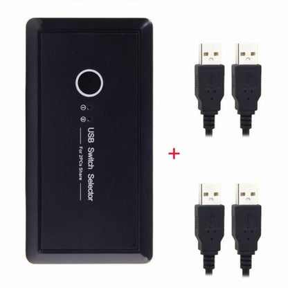 KVM USB 3.0 Switch Selector 2 Port PCs Sharing 4 Devices for Keyboard Mouse Scanner Printer U3-025